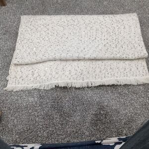Nordstron Rack ivory and gold multi sequin mix throw with fringe detail 52"x60"